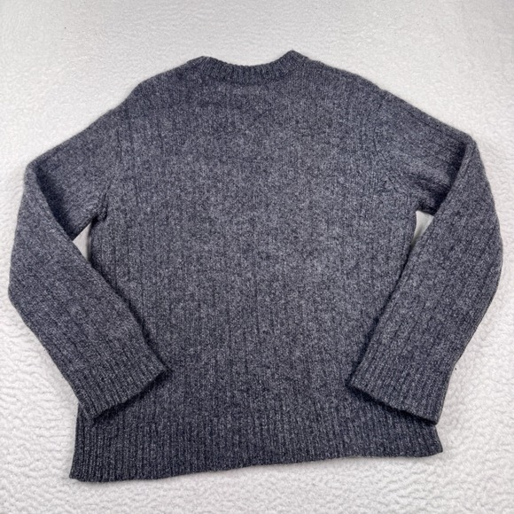 LL Bean Mens Size M Regular Knit Pullover Sweater Gray Casual 100% Lambswool - Picture 3 of 7